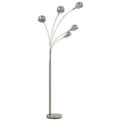 vidaXL stāvlampa, 200 cm, 5 x E14, sudraba krāsā cena un informācija | Stāvlampas | 220.lv