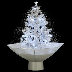 vidaXL mākslīgā Ziemassvētku egle ar sniegu un pamatni, balta, 75 cm cena un informācija | Mākslīgās egles, vainagi, statīvi | 220.lv