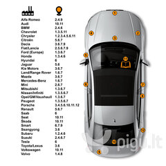 BMW WA70 - MINERALGRUEN Krāsa skrāpējumu likvidēšanai 15 ml cena un informācija | Auto krāsas | 220.lv
