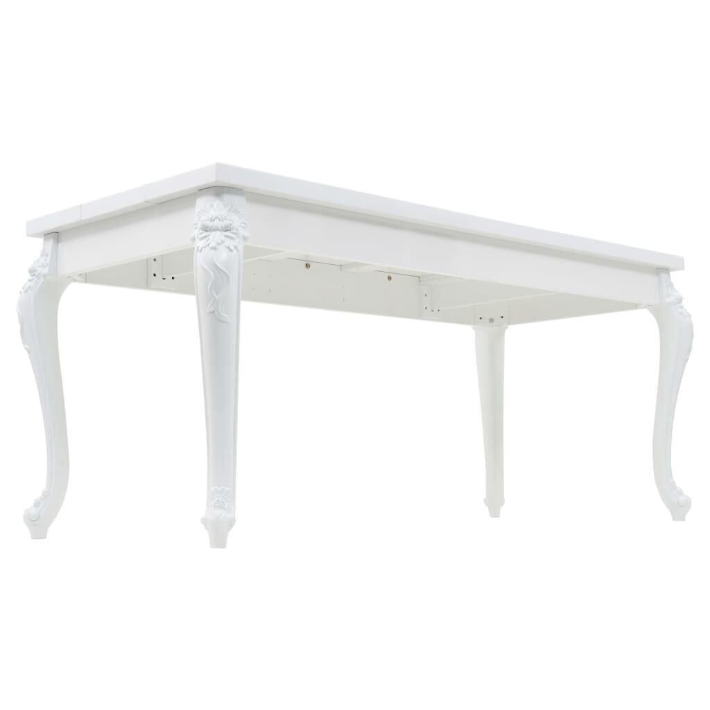 VidaXL virtuves galds, 179x89x81 cm, spīdīgi balts cena un informācija | Virtuves galdi, ēdamgaldi | 220.lv