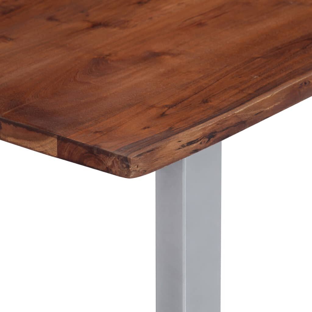 vidaXL kafijas galdiņš, dabīgas formas malas, 115x60x40 cm, akācija cena un informācija | Žurnālgaldiņi | 220.lv