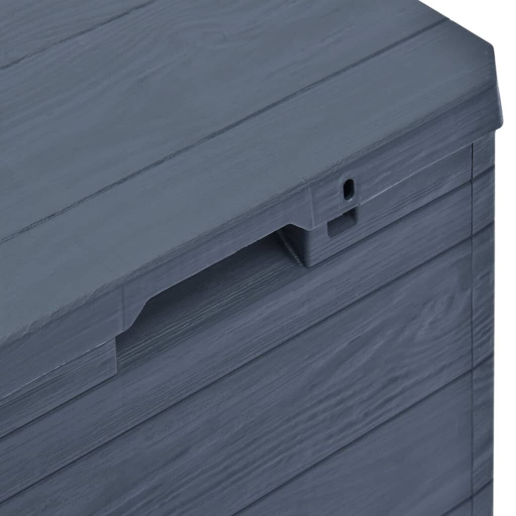 vidaXL dārza uzglabāšanas kaste, 90 L, antracītpelēka cena un informācija | Komposta kastes un āra konteineri | 220.lv