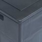 vidaXL dārza uzglabāšanas kaste, 320 L, melna cena un informācija | Komposta kastes un āra konteineri | 220.lv