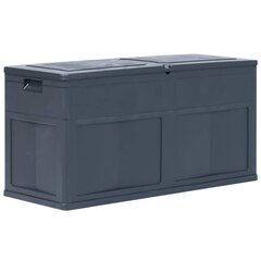 vidaXL dārza uzglabāšanas kaste, 320 L, melna cena un informācija | Komposta kastes un āra konteineri | 220.lv
