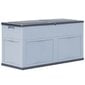 vidaXL dārza uzglabāšanas kaste, 320 L, melni pelēka cena un informācija | Komposta kastes un āra konteineri | 220.lv