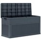 vidaXL dārza uzglabāšanas kaste, 320 L, antracītpelēka цена и информация | Komposta kastes un āra konteineri | 220.lv
