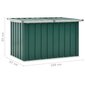 vidaXL dārza uzglabāšanas kaste, zaļa, 109x67x65 cm cena un informācija | Komposta kastes un āra konteineri | 220.lv