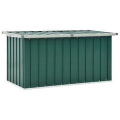 vidaXL dārza uzglabāšanas kaste, zaļa, 129x67x65 cm cena un informācija | Komposta kastes un āra konteineri | 220.lv