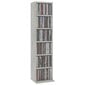 vidaXL CD skapītis, 21x20x88 cm, skaidu plāksne, betona pelēks cena un informācija | Plaukti | 220.lv