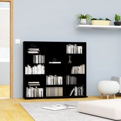 vidaXL CD plaukts, melns, 102x23x89,5 cm, skaidu plāksne цена и информация | Полки | 220.lv