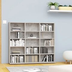 vidaXL CD plaukts, betonpelēks, 102x23x89,5 cm, skaidu plāksne цена и информация | Полки | 220.lv