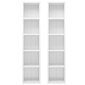 vidaXL CD plaukti, 2 gab., 21x16x93,5 cm, spīdīgi balti, skaidu plātne cena un informācija | Plaukti | 220.lv