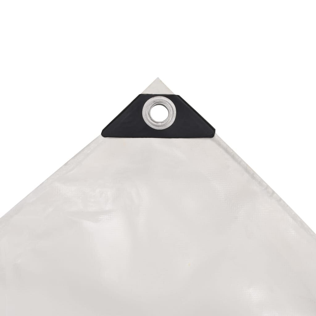 vidaXL brezenta pārklājs, tents, 650 g/m², 4x7 m, balts cena un informācija | Saulessargi, markīzes un statīvi | 220.lv