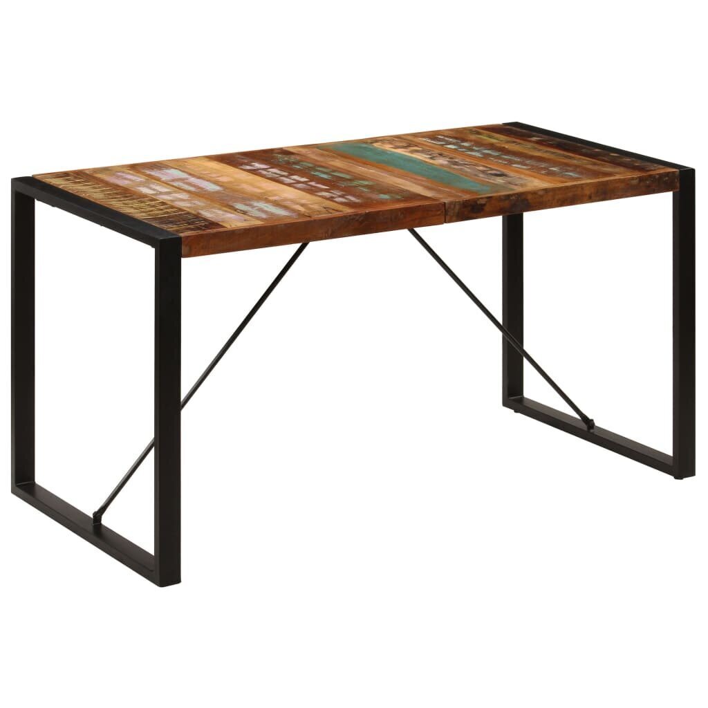 VidaXL virtuves galds, 140x70x75 cm, pārstrādāts masīvkoks cena un informācija | Virtuves galdi, ēdamgaldi | 220.lv