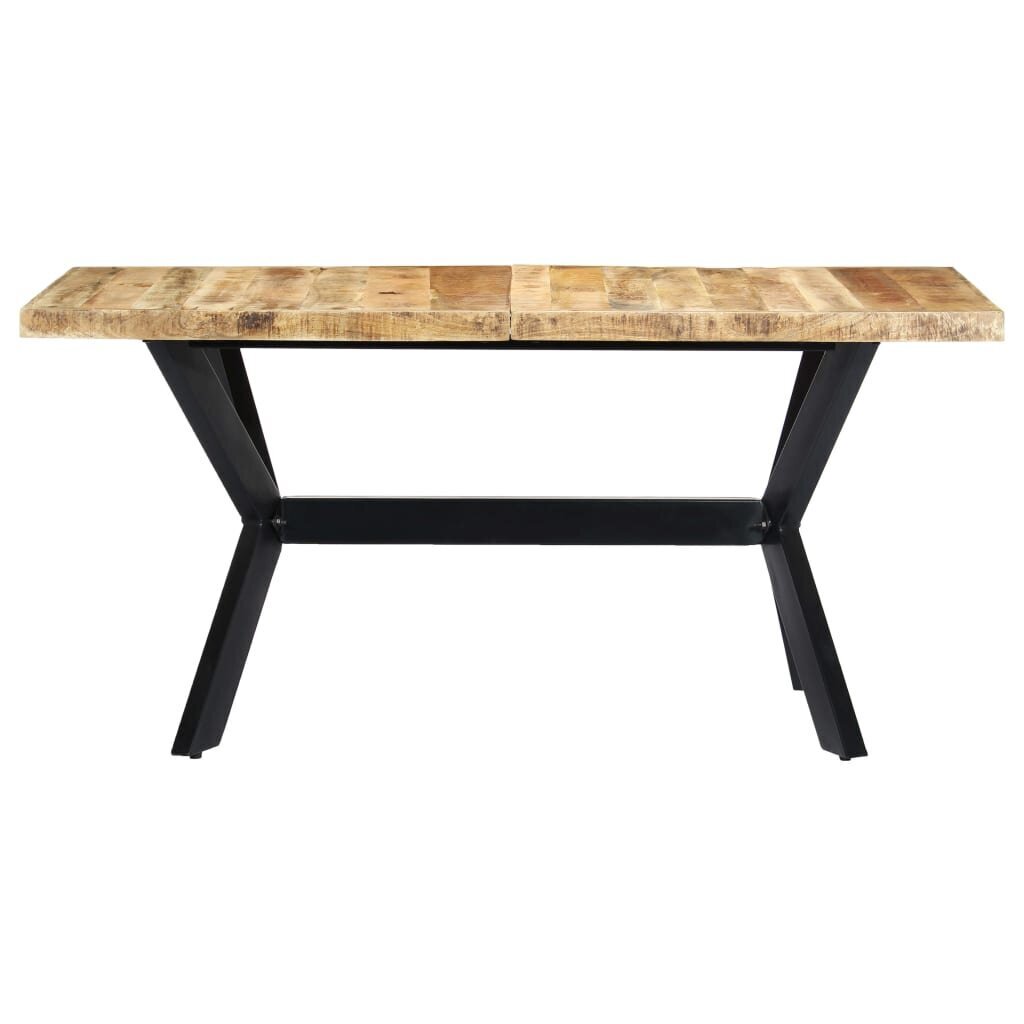 VidaXL virtuves galds, 160x80x75 cm, neapstrādāts mango masīvkoks cena un informācija | Virtuves galdi, ēdamgaldi | 220.lv