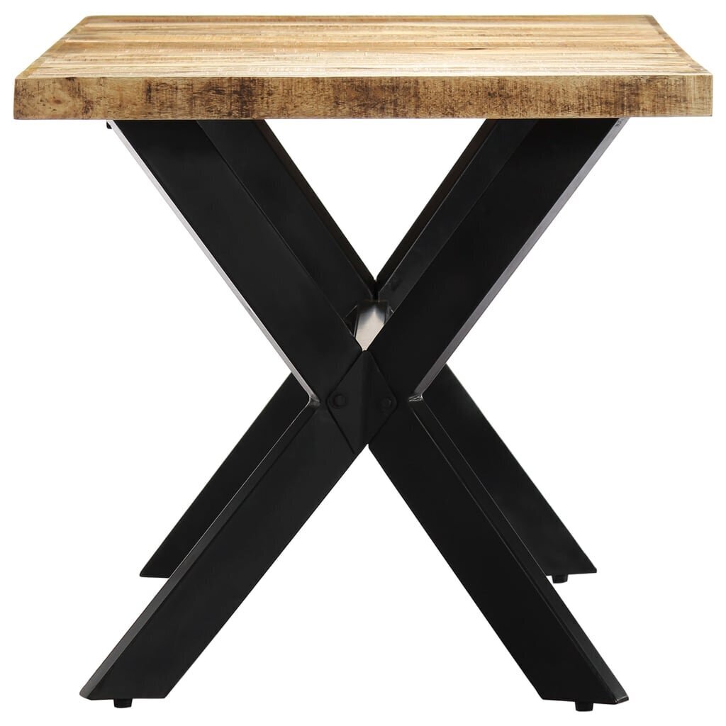VidaXL virtuves galds, 160x80x75 cm, neapstrādāts mango masīvkoks cena un informācija | Virtuves galdi, ēdamgaldi | 220.lv
