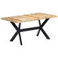 VidaXL virtuves galds, 160x80x75 cm, neapstrādāts mango masīvkoks цена и информация | Virtuves galdi, ēdamgaldi | 220.lv