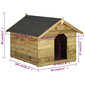 vidaXL suņu būda, atverams jumts, impregnēts priedes koks cena un informācija | Suņu gultas, spilveni, būdas | 220.lv