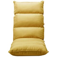 vidaXL salokāms grīdas krēsls, sinepju dzeltens audums cena un informācija | Sēžammaisi, pufi | 220.lv