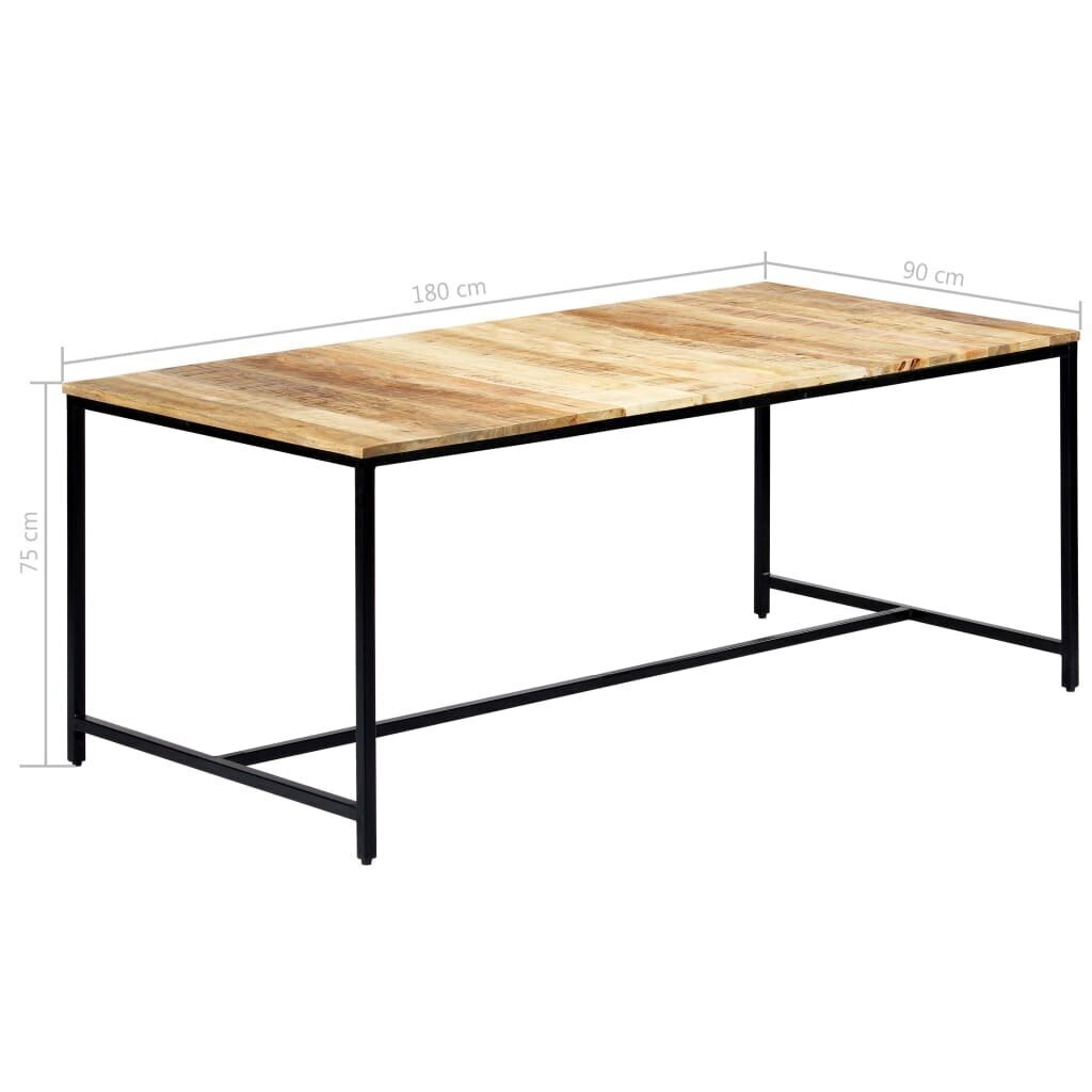 VidaXL virtuves galds, 180x90x75 cm, mango masīvkoks cena un informācija | Virtuves galdi, ēdamgaldi | 220.lv