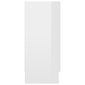 vidaXL vitrīna, spīdīgi balta, 120x30,5x70 cm, skaidu plāksne цена и информация | Vitrīnas, bufetes | 220.lv