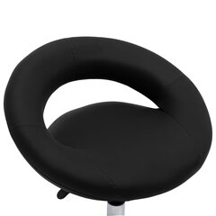 vidaXL grozāms darba krēsls, melna mākslīgā āda цена и информация | Офисные кресла | 220.lv