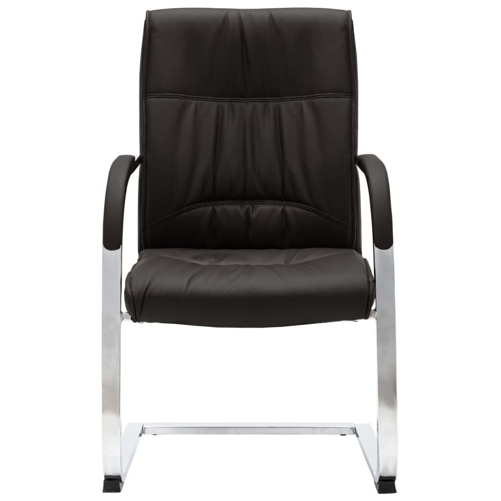 vidaXL konsoles biroja krēsls, melna mākslīgā āda цена и информация | Biroja krēsli | 220.lv