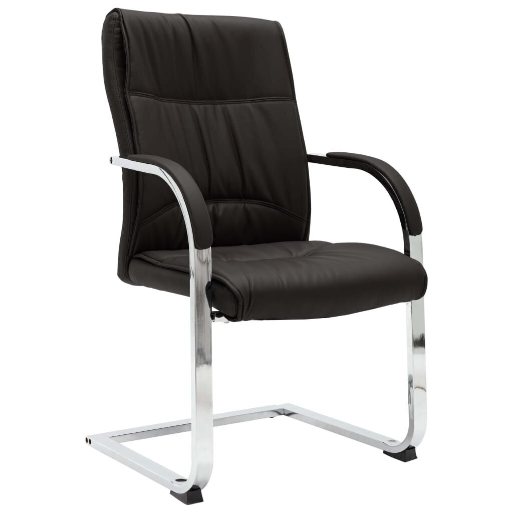 vidaXL konsoles biroja krēsls, melna mākslīgā āda cena un informācija | Biroja krēsli | 220.lv