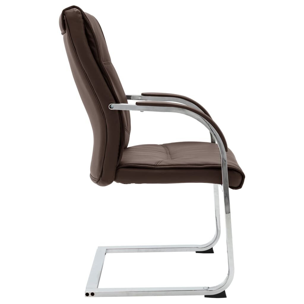 vidaXL konsoles biroja krēsls, brūna mākslīgā āda cena un informācija | Biroja krēsli | 220.lv