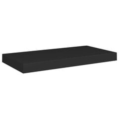 vidaXL sienas plaukts, melns, 50x23x3,8 cm, MDF цена и информация | Полки | 220.lv