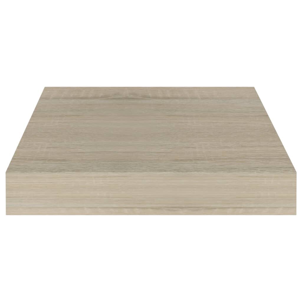 vidaXL sienas plaukts, ozolkoka krāsā, 23x23,5x3,8 cm, MDF cena un informācija | Plaukti | 220.lv