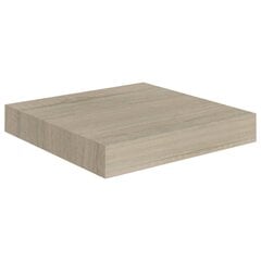 vidaXL sienas plaukts, ozolkoka krāsā, 23x23,5x3,8 cm, MDF цена и информация | Полки | 220.lv