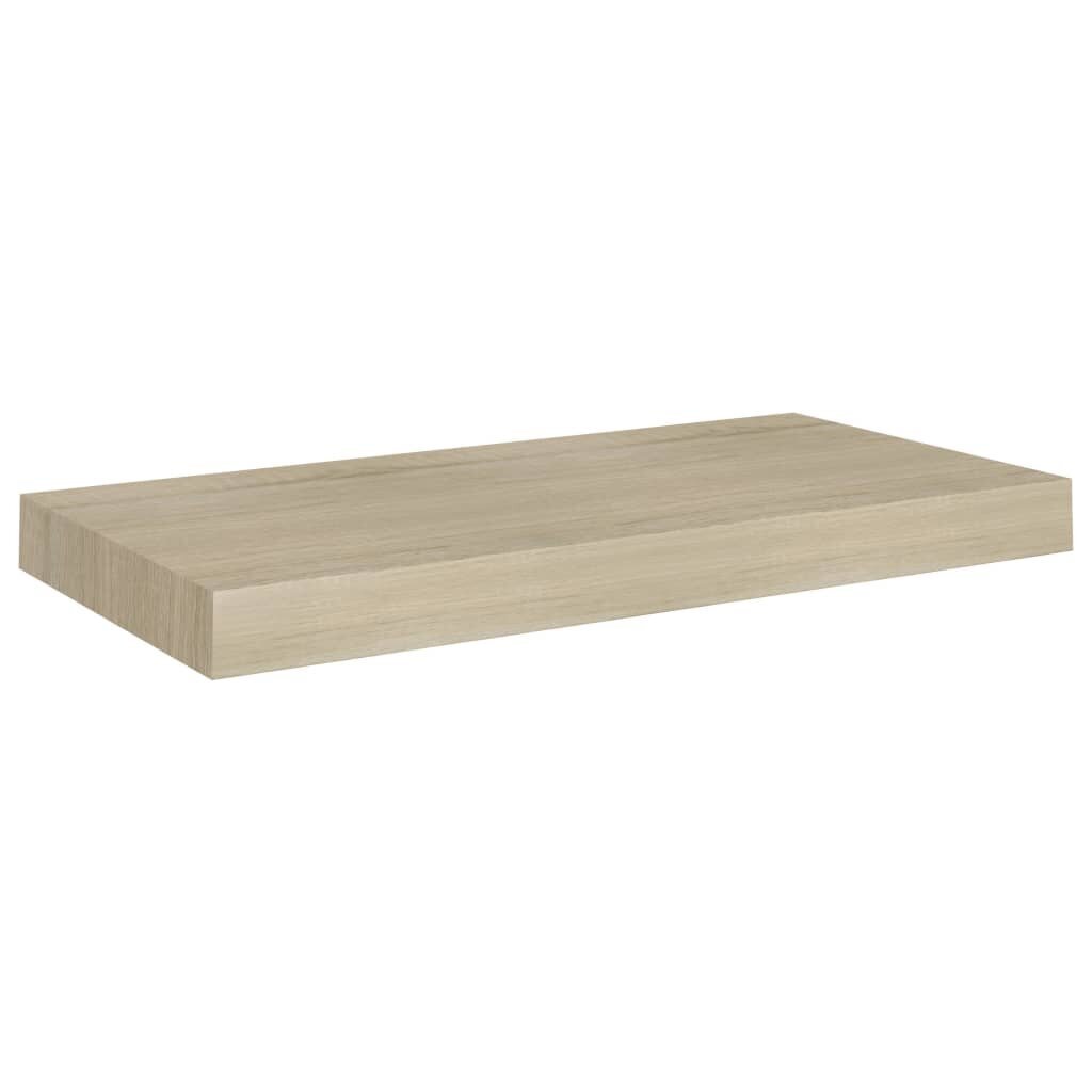 vidaXL sienas plaukts, ozolkoka krāsā, 50x23x3,8 cm, MDF cena un informācija | Plaukti | 220.lv