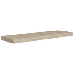 vidaXL sienas plaukts, ozolkoka krāsā, 80x23,5x3,8 cm, MDF cena un informācija | Plaukti | 220.lv