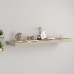 vidaXL sienas plaukts, ozolkoka krāsā, 90x23,5x3,8 cm, MDF cena un informācija | Plaukti | 220.lv