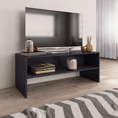 vidaXL TV skapītis, 100x40x40 cm, spīdīgi pelēks, skaidu plāksne cena un informācija | TV galdiņi | 220.lv