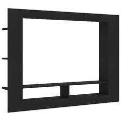vidaXL TV skapītis, 152x22x113 cm, melna skaidu plāksne цена и информация | Тумбы под телевизор | 220.lv
