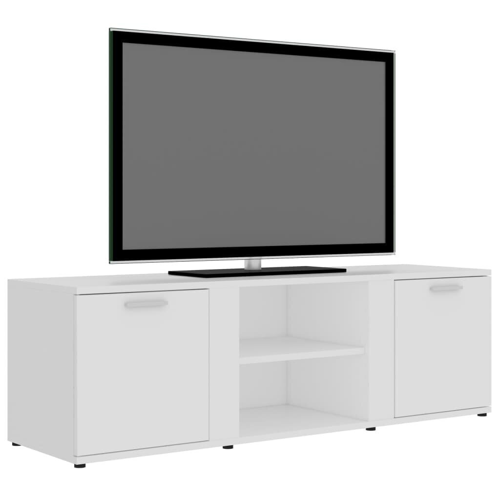 vidaXL TV skapītis, balts, 120x34x37 cm, skaidu plāksne cena un informācija | TV galdiņi | 220.lv