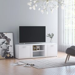 vidaXL TV skapītis, balts, 120x34x37 cm, skaidu plāksne цена и информация | Тумбы под телевизор | 220.lv