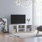 vidaXL TV skapītis, spīdīgi balts, 120x34x37 cm, skaidu plāksne cena un informācija | TV galdiņi | 220.lv