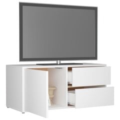 vidaXL TV skapītis, balts, 80x34x36 cm, skaidu plāksne цена и информация | Тумбы под телевизор | 220.lv