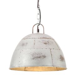 vidaXL griestu lampa, industriāls dizains, sudrabaina, 25 W, 31cm, E27 cena un informācija | Lustras | 220.lv