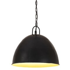 vidaXL griestu lampa, industriāls dizains, melna, 25 W, 31 cm, E27 cena un informācija | Lustras | 220.lv