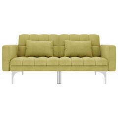 vidaXL izvelkams dīvāns, zaļš audums cena un informācija | Dīvāni | 220.lv