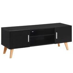 vidaXL TV plauktiņš, melns, 120x40x46 cm, MDF цена и информация | Тумбы под телевизор | 220.lv