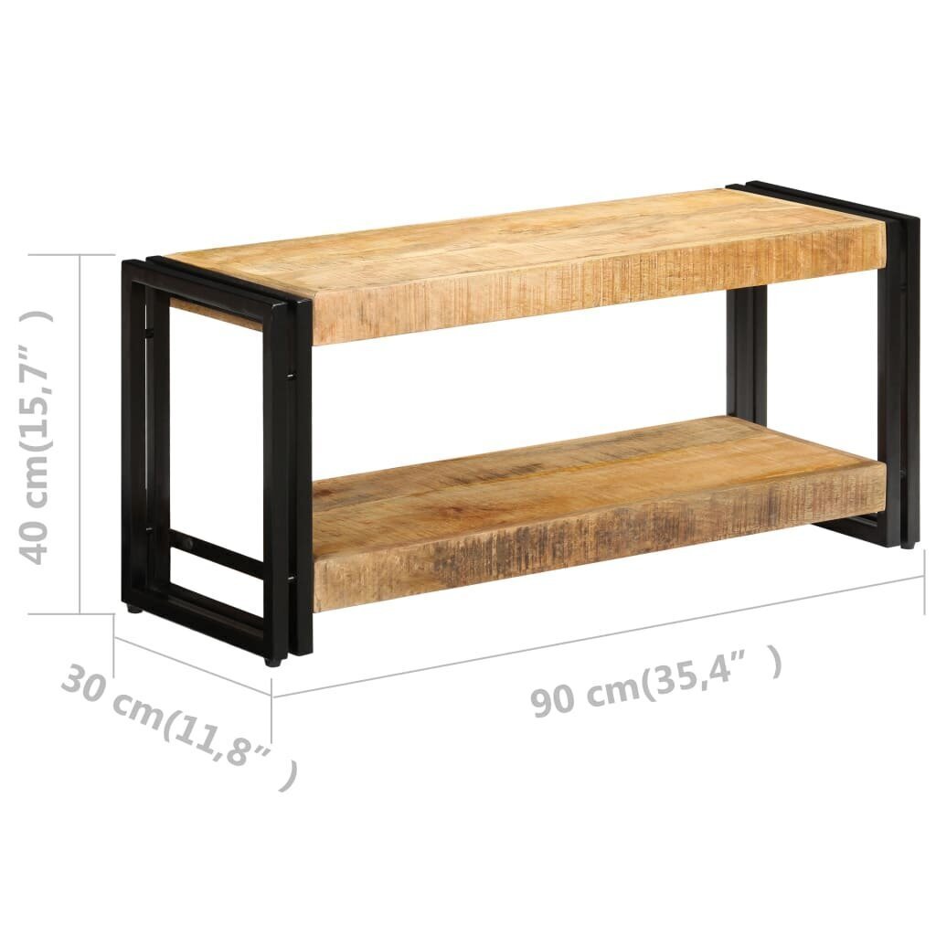 vidaXL TV galdiņš, 90x30x40 cm, mango masīvkoks cena un informācija | TV galdiņi | 220.lv