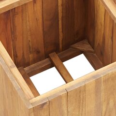 vidaXL augstā puķu kaste ar podu, 43,5x43,5x44 cm, akācijas masīvkoks цена и информация | Вазоны | 220.lv
