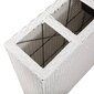 vidaXL augstā puķu kaste, 4 podi, PE rotangpalma, balta cena un informācija | Balkona kastes | 220.lv
