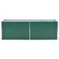 vidaXL augstā puķu kaste, cinkots tērauds, 240x80x77 cm, zaļa cena un informācija | Balkona kastes | 220.lv