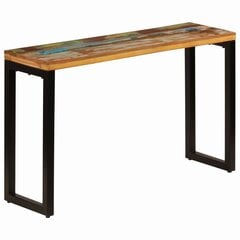 VidaXL konsoles galdiņš, 120x35x76 cm, pārstrādāts koks un tērauds cena un informācija | Žurnālgaldiņi | 220.lv